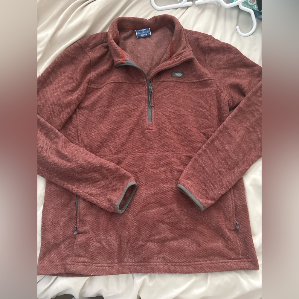 AFTCO Quarter Zip Performance Fleece Pullover Men’s Medium Outdoor Fishing